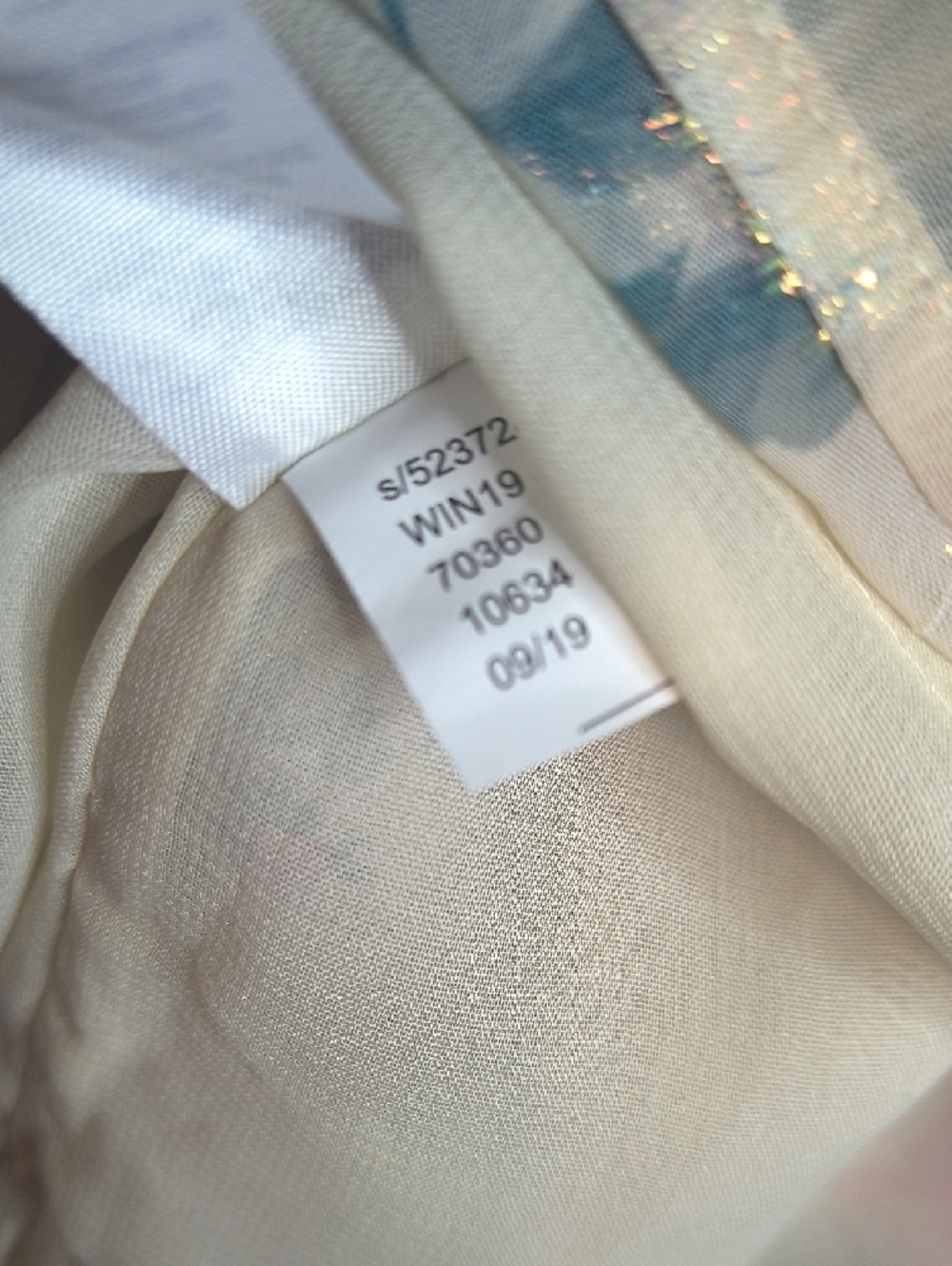 LOFT Cream Floral Blouse with Pink & Green Accents - Picture 6 of 7